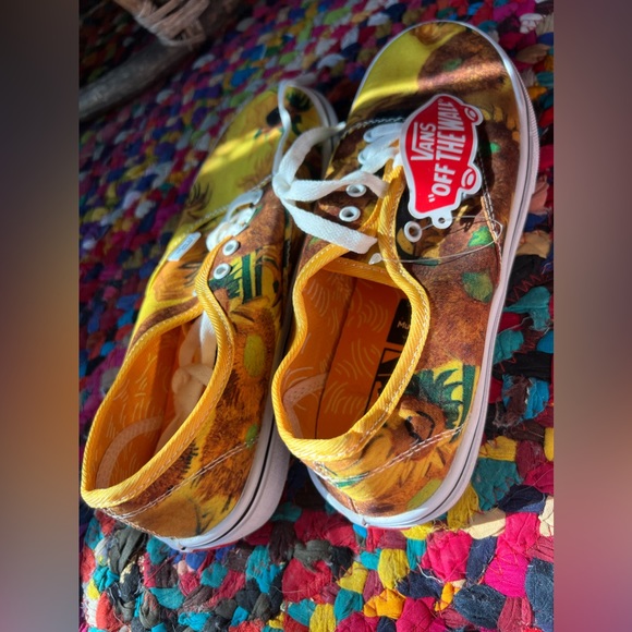 NWOB Rare Limited Edition Van Gogh Sunflowers Vans - Size 9.5 Women 8 Men’s